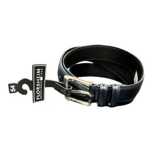 Size 54 New FLORSHEIM Blue Pebble Grain Leather Men's Belt
